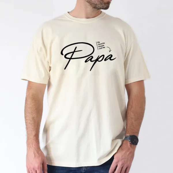 Funny Papa Graphic Print with Like A Real Superhero T-Shirt, The Best Father's Day Gift