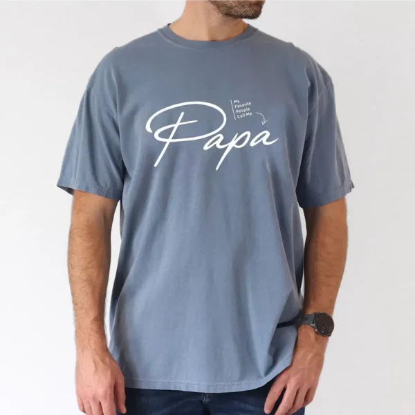 Funny Papa Graphic Print with Like A Real Superhero T-Shirt, The Best Father's Day Gift