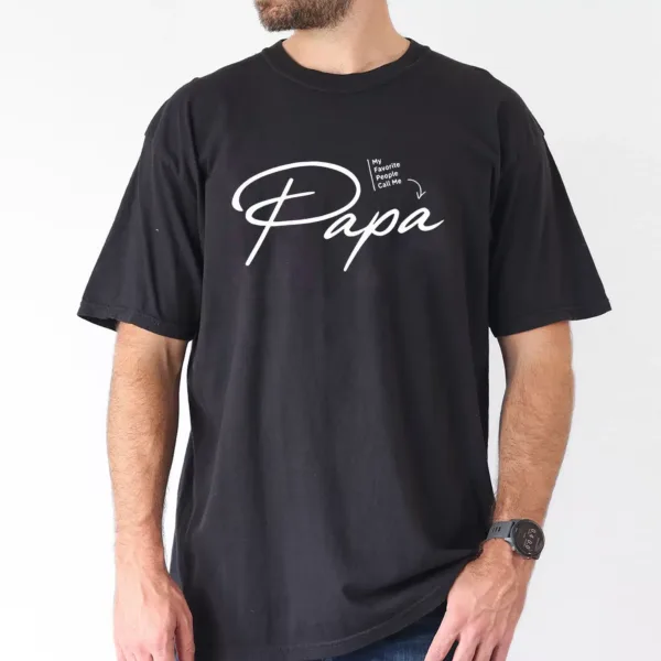 Funny Papa Graphic Print with Like A Real Superhero T-Shirt, The Best Father's Day Gift