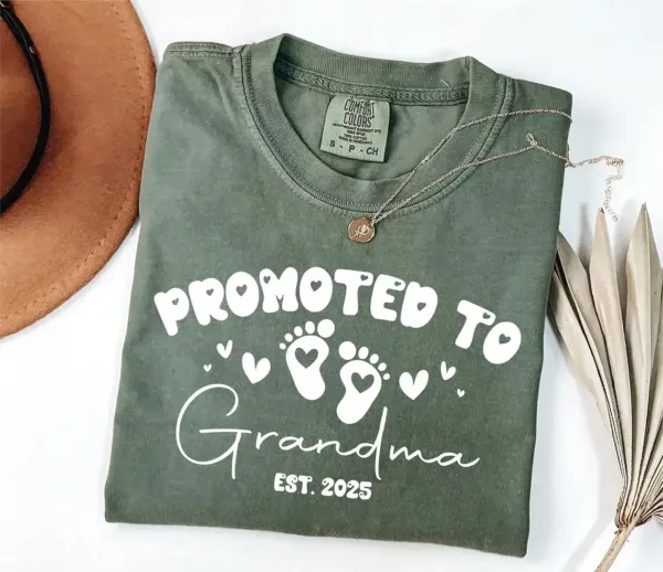 Personalize-Est-Grandma-Shirt-4.webp Personalize Est Grandma T-Shirt, Promoted To Grandma, Mothers Day Gift For Grandma, Granny Shirt, Gigi Mimi Shirt, Nana Shirt
