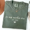 Personalized-Auntie-Est-2025-1.webp Personalized Auntie Est 2025 Shirt Comfort Colors? In My Auntie Era T-shirt, Cool Aunt Club, Pregnancy Announcement, Aunt Birthday Gift
