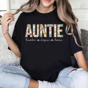 Personalized-Auntie-With-Kids-Name-Shirt-3.webp Personalized Auntie With Kids Name Shirt, Aunt Mothers Day Gift, Vintage Auntie Name Shirt, Mothers Day Gift For Auntie, Auntie Floral Shirt