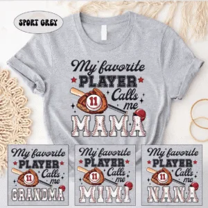 Personalized Baseball Grandma T-Shirt, Custom Baseball Gigi with Kid's Name Shirt, Baseball Mimi Nana Tee -  The Best Mothers Day Gift