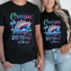 Personalized Cruising Through Years Shirt, Husband and Wife Anniversary Cruise Shirt, Couples Matching Cruise Shirt