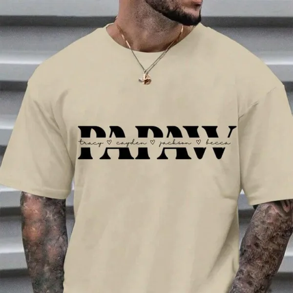 Personalized Father's Day Shirts, Custom Name Dad Daddy with Name Kids - The Best Father's Day Gift
