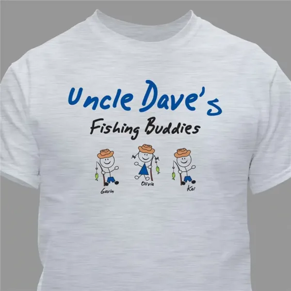 Personalized Fishing Buddies T-Shirt, Father's Day Gifts, Shirt For Dad, Grandpa Shirt, Gift For Dad, Fishing Shirt For Dad, Fishing Grandpa