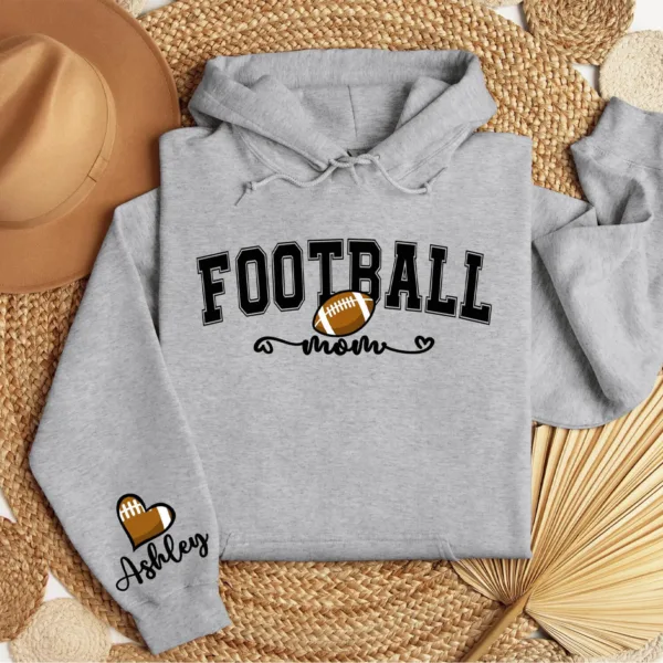 Personalized Football Mom Gift For Football Mom, Custom name Sport Mom Gifts - Personalized Hoodie - The Best Mother's Day Gift