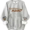 Personalized Football Mom Sweatshirt, Football Mama, Custom Name and Number On Sleeve