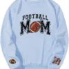 Personalized Football Mom Sweatshirt, Football Mama, Custom Name and Number On Sleeve