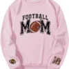 Personalized Football Mom Sweatshirt, Football Mama, Custom Name and Number On Sleeve