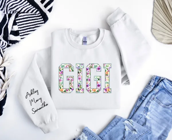 Personalized-Gigi-Sweatshirt-with-Names-on-Sleeve-Custom-Gigi-Sweater-Gif-for-Nana-Gift-for-Grandma-Grandmother-Hoodie-Mommy-Gift-2.jpg Personalized Gigi Sweatshirt with Names on Sleeve, Custom Gigi Sweater, Mothers Day, Gift for Gigi