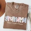 Personalized-Grandma-1.webp Personalized Grandma T-Shirt Floral Grandma Shirt with Grandkid Names Custom Grandma Gift for Grammy Coquette Grandma Bow Shirt