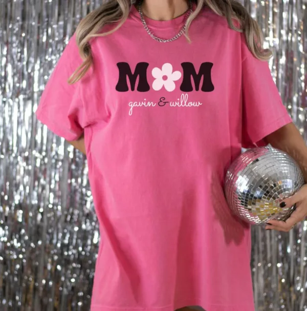 Personalized Mama T-shirt, Custom Mama Shirt, Mom Shirt With Names, Mother's Day Gift