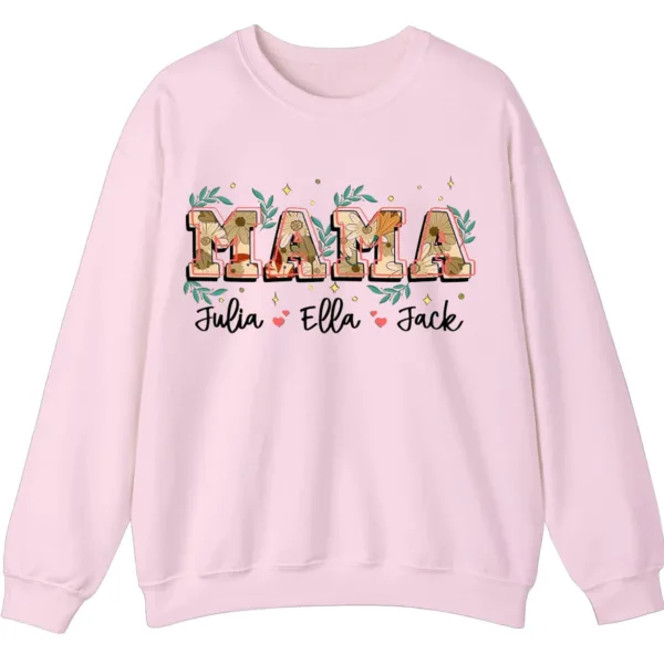 Mother's Day Gift: Mama Life & Love Designs – Personalized Mama Sweatshirt with Kids' Names