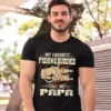Personalized-My-Fishing-Buddies-Call-Me-Papa-Fishing-Shirt-3.webp Personalized My Fishing Buddies Call Me Papa Fishing Shirt, Camo American Flag Papa T-Shirt, Men's Fishing