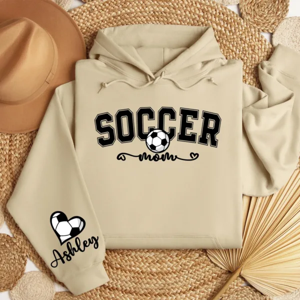 Personalized Soccer Mom Hoodie, Custom Name Soccer Mom - Personalized Hoodie - The Best Mother's Day Gift