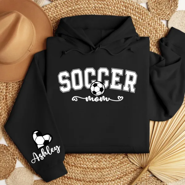Personalized Soccer Mom Hoodie, Custom Name Soccer Mom - Personalized Hoodie - The Best Mother's Day Gift