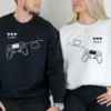 Player-1-Player-2-Matching-Sweatshirt-3.webp Player 1 & Player 2 Matching Sweatshirt, Love Couple Shirt, Matching Couple Sweatshirt, Personalized Anniversary Shirt
