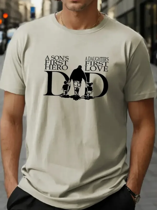 Plus-Size-Mens-DAD-Graphic-Print-2.webp Men's Dad Graphic Print T-shirt For Summer, Trendy Casual Leisurewear Tees