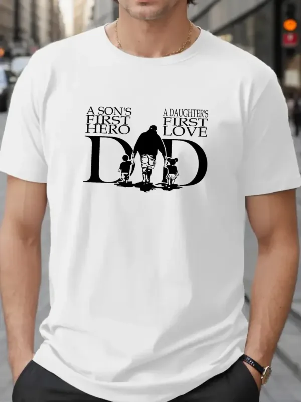 Plus-Size-Mens-DAD-Graphic-Print-3.webp Men's Dad Graphic Print T-shirt For Summer, Trendy Casual Leisurewear Tees