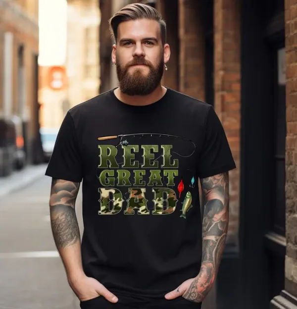 Reel-Great-Dad-Shirt-Fisher-Daddy-Shirt-3.webp Reel Great Dad, Fisher Daddy T-Shirt, Funny Fishing Dada Shirt, Camouflage Reel Great Daddy Shirt, Fathers Day Gift, Gift For Fisher Dad