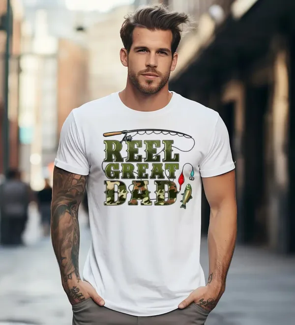 Reel-Great-Dad-Shirt-Fisher-Daddy-Shirt-4.webp Reel Great Dad, Fisher Daddy T-Shirt, Funny Fishing Dada Shirt, Camouflage Reel Great Daddy Shirt, Fathers Day Gift, Gift For Fisher Dad