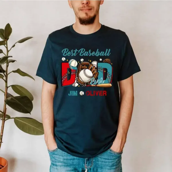 Retro-Baseball-Dad-Shirt-3.webp Personalized Name of Kids, Father's Day Baseball Dad Shirt ? Sports Dad Graphic Tee for Game Lovers
