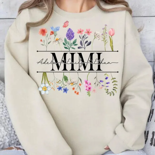 Boho Mama Sweatshirt with Vintage Floral Design – Perfect Mother's Day Gift