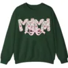 Boho Glitter Mama Sweatshirt – Retro Floral, Coquette & Christian Mom Style | Perfect Gift for Mother’s Day