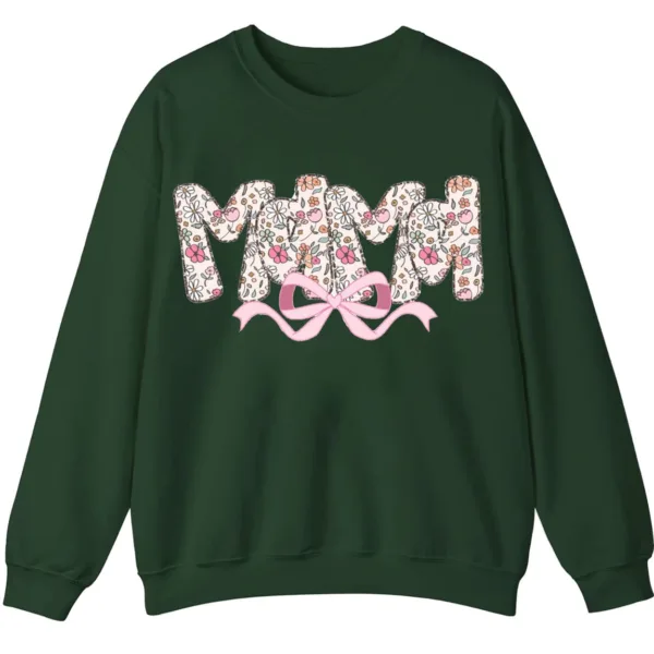 Boho Glitter Mama Sweatshirt – Retro Floral, Coquette & Christian Mom Style | Perfect Gift for Mother’s Day