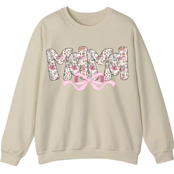 Boho Glitter Mama Sweatshirt – Retro Floral, Coquette & Christian Mom Style | Perfect Gift for Mother’s Day