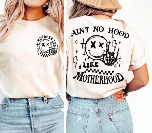 Rock-Mom-Shirt-Aint-No-Hood-Like-Motherhood-Funny-Mothers-Day-Trendy-Mom-Shirt-Sarcastic-Shirt-Rock-Band-Cool-Shirt-3-1.jpg Rock Mom, Ain't No Hood Like Motherhood, Rock Band Cool T-Shirt, Happy Mother's Day, The Best Gift for Women