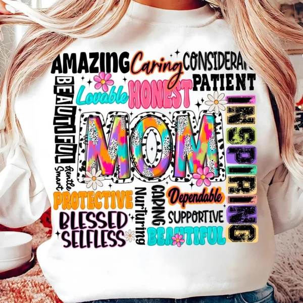 She is Mom, Retro Blessed Mom, Mom Life, Retro Mama Quotes Sweatshirt, Mother's Day Gift
