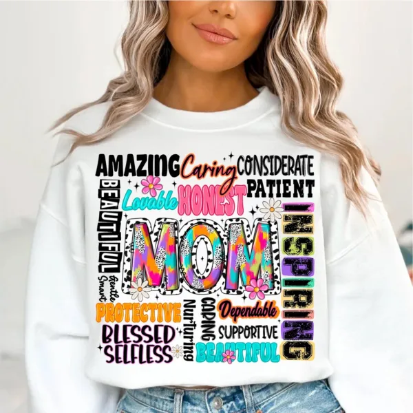 She is Mom, Retro Blessed Mom, Mom Life, Retro Mama Quotes Sweatshirt, Mother's Day Gift