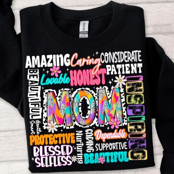 She is Mom, Retro Blessed Mom, Mom Life, Retro Mama Quotes Sweatshirt, Mother's Day Gift