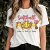 Softball Grandma Shirt, Custom Leopard Softball, Shirt for Nana from Kid Custom Name -  The Best Mothers Day Gift