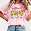 Softball Grandma Shirt, Custom Leopard Softball, Shirt for Nana from Kid Custom Name -  The Best Mothers Day Gift