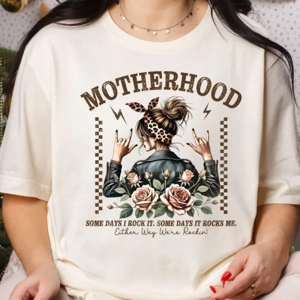 Some-Days-I-Rock-2.png Some Days I Rock It Some Days It Rocks Me Shirt, Funny Motherhood T-shirt, Rocking motherhood Tee, Mother's Day Gift