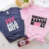 Couples Matching T-Shirt With IVF Got A Badass Wife and Somebody's Badass Wivfey Print Design, The Best Family Matching Gift