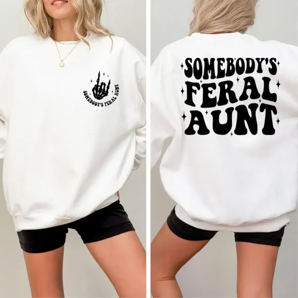 Somebodys-Feral-Aunt-shirt-1.webp Somebody's Feral Aunt Sweatshirt, Feral Aunt Gift, Funny Aunt, Family Gift Sweatshirt, Cute Family Gift, Cute Aunt Shirt, Cute Aunt Gift