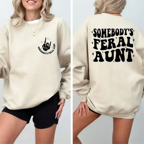 Somebodys-Feral-Aunt-shirt-3.webp Somebody's Feral Aunt Sweatshirt, Feral Aunt Gift, Funny Aunt, Family Gift Sweatshirt, Cute Family Gift, Cute Aunt Shirt, Cute Aunt Gift