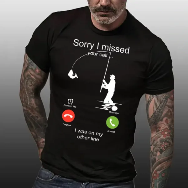 Sorry-I-missed-your-call-I-was-on-my-other-line-Shirt-Gone-Fishing-T-shirt-3.webp Sorry I missed your call I was on my other line Shirt, Gone Fishing T-shirt, Musky Fishing, Fishing Dad Tee, Funny Fishing T-shirt For Him