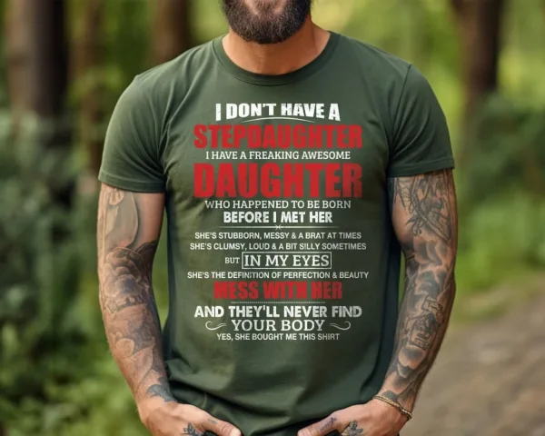 Stepdad Shirt, Fathers Day Gifts For Stepdad, Bonus Dad T shirt from Daughter, Funny Gifts For Bonus Dad, Stepdad Tee, Father's Day Shirts
