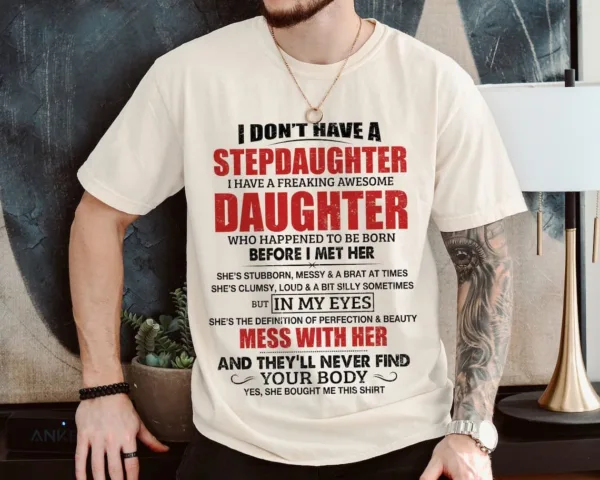 Stepdad Shirt, Fathers Day Gifts For Stepdad, Bonus Dad T shirt from Daughter, Funny Gifts For Bonus Dad, Stepdad Tee, Father's Day Shirts