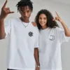 Couple Matching T-Shirt With Romantic Sun and Moon Print Design, The Best Family Matching Gift