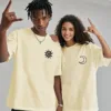 Couple Matching T-Shirt With Romantic Sun and Moon Print Design, The Best Family Matching Gift