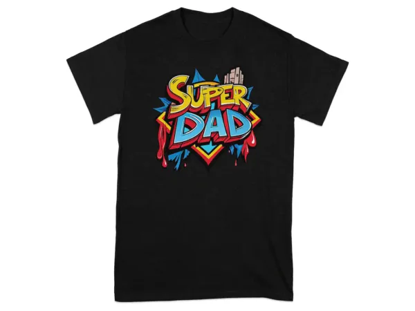 Super Dad T-Shirt, Father's Day Gift Idea, Comic Book Style Superhero Dad, Fun Graphic Tee for Dads, Cool Dad