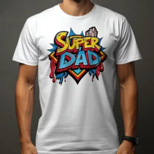 Super Dad T-Shirt, Father's Day Gift Idea, Comic Book Style Superhero Dad, Fun Graphic Tee for Dads, Cool Dad