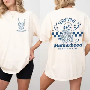 Surviving-Motherhood-Shirt-Funny-Mothers-Day-Gift-New-Mom-T-Shirt-Front-and-Back-Skeleton-Shirt-Drinking-Wife-Gift-Mama-Skull-Shirt-4-1.jpg Surviving Motherhood, Funny Mother's Day Gift, Front and Back Skeleton, Drinking Wife Gift T-Shirt, Happy Mother's Day, The Best Gift for Women