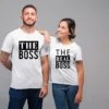 The Boss The Real Boss T Shirt, Set Couple matching T-shirt set The Real Boss Shirt Tees  Boss Couple T Shirt, Couple gift